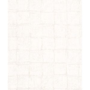 Botanica - Tegels - Wallpaper - Wanddecoratie - Vliesbehang - Licht Beige - 0,53 x 10,05 M.