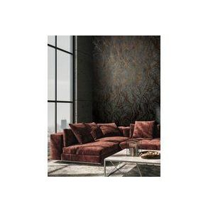 City Glow - Metallic - Marmer - Wallpaper - Glanzend - Vliesbehang - Moderne Muurstijl - Marmere Aderen