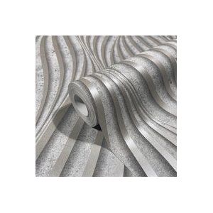 City Glow - Metallic - Golvende Lijnen - Wallpaper - Glanzend - Vliesbehang - Moderne Muurstijl
