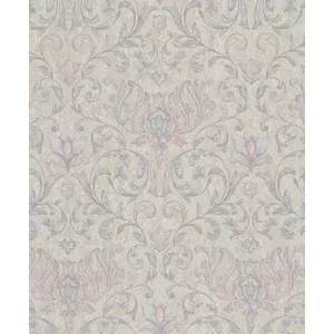 ESTAhome behang - getekende bladeren - zand beige en licht terracotta