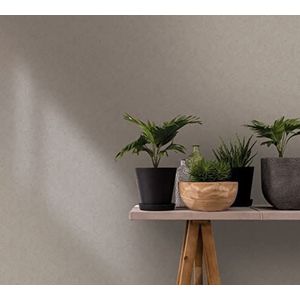 Behang grijs effen vliesbehang voor slaapkamer woonkamer of keuken Made in Germany marburg 10,05 x 0,53m
