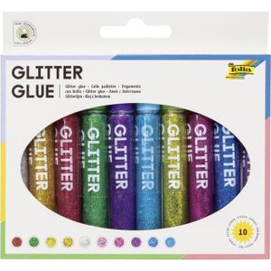 Glitterlijm Folia 9 - 5ml assorti blister à 10 stuks
