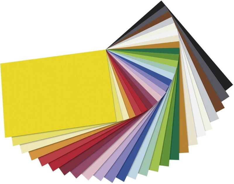 folia Fotokarton JUMBO farbsortiert 300 g/qm 25 Blatt