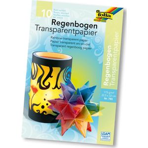 Overtrekpapier - Regenboogkleuren - 10 Vellen - 115 g/m² - 22,5 x 32 cm