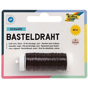 Folia 79290 koperdraad, 0,3 mm x 80 m, zwart