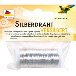 Folia - 10x Zilverdraad - Draad - Zilver - 0,3mm x 80m