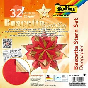 Folia Bringmann Bascetta Ster Set/Twee Kleuren / 20 x 20 cm/Diameter 30 cm