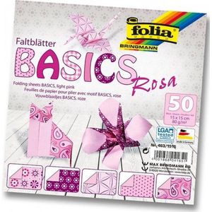 Folia Vouwblaadjes basics rosa 463 - maat 10x10 cm