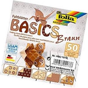 Folia Vouwblaadjes basics bruin 466 - maat 20x20 cm