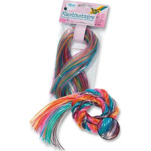 Folia scoubidou draad met glitter, pak met 50 draden