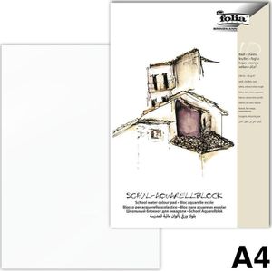 10 folia Aquarellblock SCHULE 3-Seiten verleimt DIN A4
