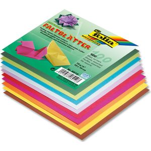 Origami papier Folia 70gr 10x10cm 100 vel assorti kleuren