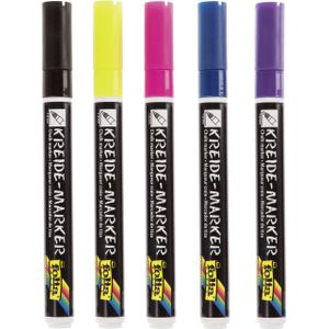 folia NEON LIGHTS Kreidemarker farbsortiert 1,0 - 2,0 mm, 5 St.