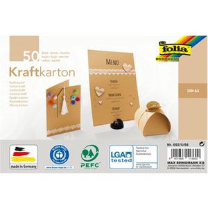 Folia Kraftpapier, 230 g/m², A5, 50 vellen, zwart