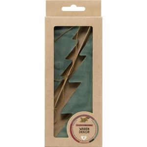 folia 49211 - Honingraat decoratie Classic XMAS Trees, kerstdecoratie set van 2, hoogte ca. 20 en 13 cm, opvouwbare kerstdecoratie voor binnen