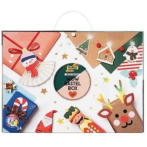 folia 923 - WOW knutseldoos MERRY CRAFTMAS, knutseldoos 133 stuks met papier, knutselkarton, stickers, accessoires en instructies