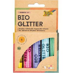 folia Bio Glitter Rainbow M Glitzer farbsortiert