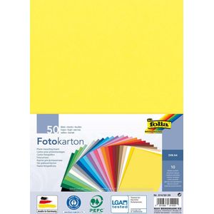 Fotokarton Folia 2zijdig A4 300gr pak à 50vel assorti