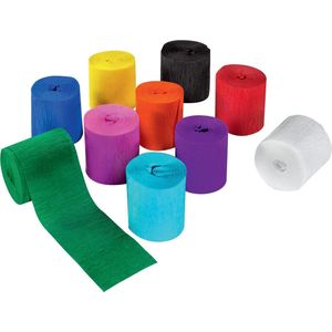 Folia - 82109 - Crêpepapier - 10 Rollen - Elke Rol Ca. 5 x 10 cm - Zeer Elastisch en Dun Papier