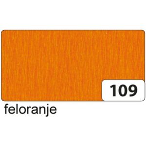 Folia 250 x 50 cm, 32 g/m², oranje crêpepapier – crêpepapier (2500 mm, 500 mm)