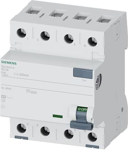 Siemens - 5SV36426 - Aardlekschakelaar - 4-polig - 25 A - Type A
