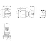 Siemens 3LD30540TK53 Belastbare scheidingsschakelaar Rood, Geel 3-polig 16 mm² 16 A 690 V/AC