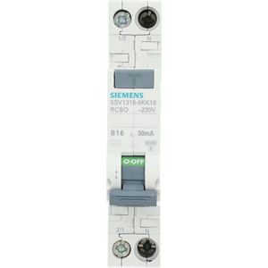 Siemens 5SV13166KK16 FI-veiligheidsschakelaar/stroomonderbreker 2-polig 16A 0.03A 230V