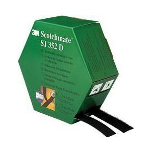 3M SJ 352D Scotchmate Klittenband Om vast te plakken Haak- en lusdeel (l x b) 5000 mm x 25.4 mm Zwart 1 paar