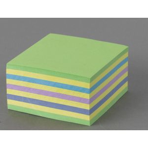 Liderpapel - Haftnotizwürfel ® 76 x 45 x 76 mm (b x h x t) neongrün neongelb paradiseblau flieder retroblau 450 Bl.