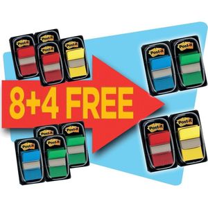Post-it - Index Tabs - 10+2 Stuks - Kleur - Herpositioneerbaar