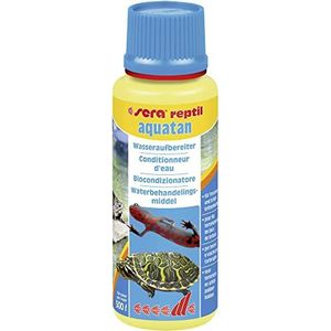 sera reptil aquatan 100 ml, soortvriendelijk water voor schildpad, kikker en meer, waterschildpadden, waterbehandelingsschildpadden, zalk, axolotl, kikkers, 120 stuks (1 stuks)