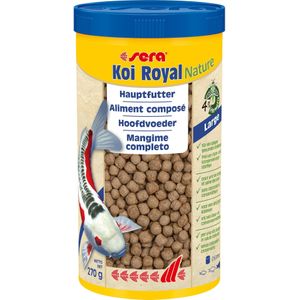 sera 07125 Koi Royal Nature Large (6 mm) 1000 ml - Hoofdvoer of Koivoer voor een lang, gezond koileven van Koi vanaf 25 cm, voer zonder kleur- en conserveringsmiddelen