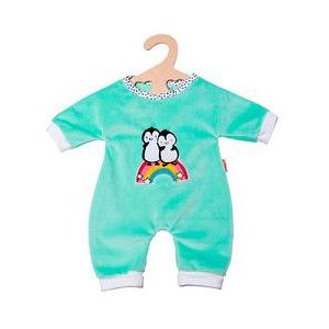 Heless Poppenromper Pinguïn Junior Fluweel Blauw Mt 35-45 Cm