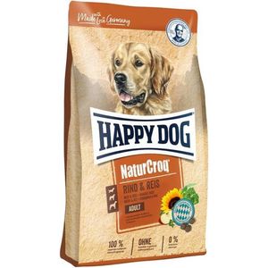 Happy Dog 60519 - NaturCroq rund & Rijst - droogvoer met inheemse kruiden voor volwassen honden - 4 kg inhoud