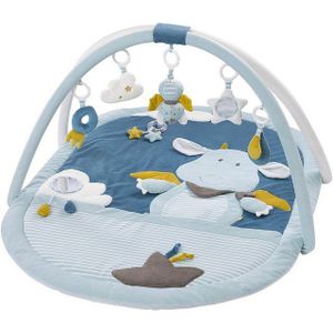 3D-Activiteitendeken - Drakenmotief - Zacht Blauw - Fluweel/Jersey - 85 x 110 cm