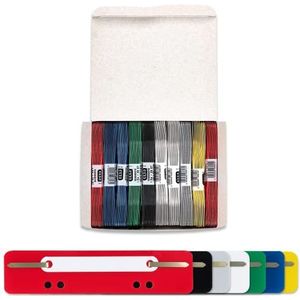 ELBA 100560150 Inhang-nietstrips 250 stuks van PP-kunststof afdeklijst van PP gekleurd gesorteerd