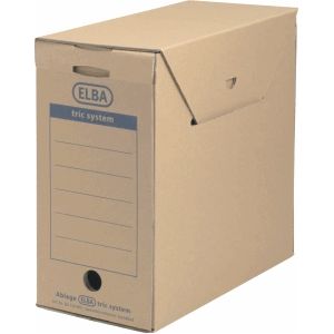 ELBA Sammelcontainer 'tric system standard' mit Verschlusslasche, DIN A4, naturbraun