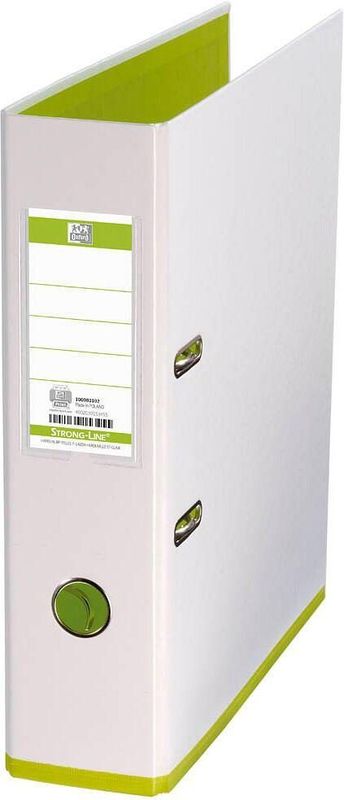 Ordner myColour A4 PP-Folie kaschiert 80mm wei&#223; hellgr&#252;n