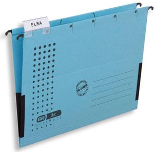 Elba Hängetasche chic A4 230g/qm Karton mit Leinenfröschen blau VE=5 S