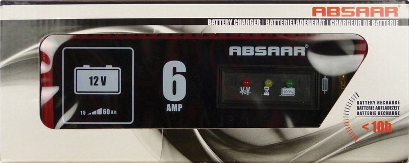 Absaar - Acculader - Rood - Staal