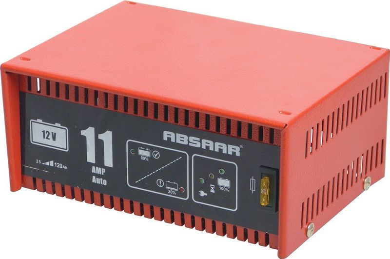 Absaar - Acculader - Geschikt voor Loodaccu's, Vliesaccu's en Gelaccu's - 12 Volt