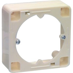 Hirschmann - Wandcontactdoos Opbouwrand AR 20 - Ivoor - Materiaal: Kleur: Ivoor RAL1013