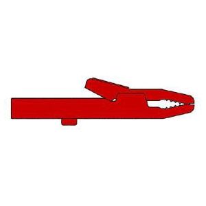 GEISOLEERDE KROKODILLENKLEM 4mm / ROOD (AK 25) (HM3411)