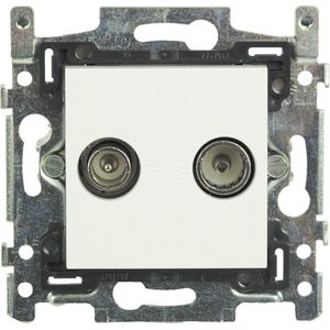 Hirschmann - EDB 02V - Coax Wandcontactdoos - Ziggo Gecertificeerd - FM/TV