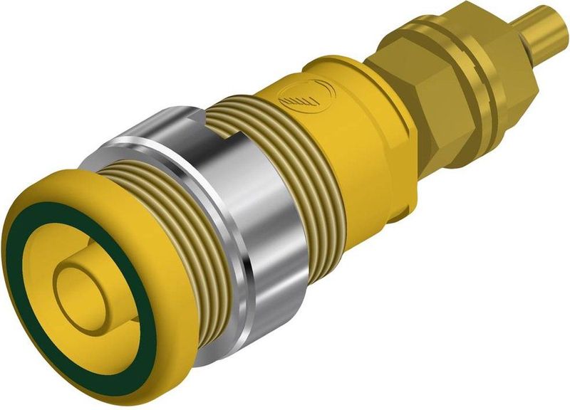 SKS Hirschmann - SEB 2600 G M4 - Veiligheidslabconnector - Groen, Geel - Inbouw Verticaal