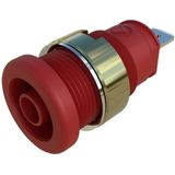 SKS Hirschmann - SEB 2610 F4,8 Veiligheids-labconnector - Rood - Inbouw Verticaal - 1 stuk