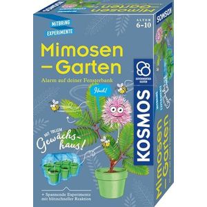 KOSMOS 657802 Mimosen-tuin, planten kweken en verkennen, complete set met mini-broeikas, experimenteerset voor kinderen vanaf 6 - 10 jaar, souvenir-experiment