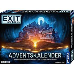 KOSMOS 681951 Exit Adventskalender 2021, De jacht op het gouden boek, met 24 spannende puzzels vanaf 10 jaar, Escape Room-spel voor Kerstmis, voor kinderen, tieners en volwassenen (Duitse versie)