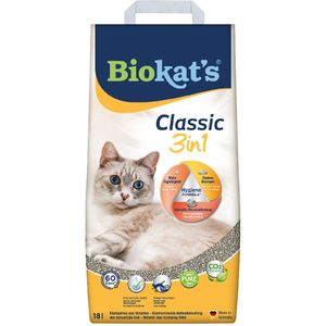 Biokat's Classic 3in1 - 18 L - Kattenbakvulling - Klontvormend - Zonder geur
