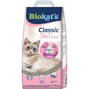 Biokat's Classic Fresh 3in1 Babypoeder - 10 L - Kattenbakvulling - Klontvormend - Babypoeder geur